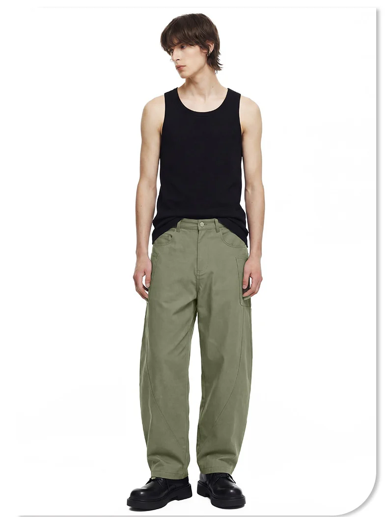 Retro Wide-leg Machete Cargo Trousers - Image 11