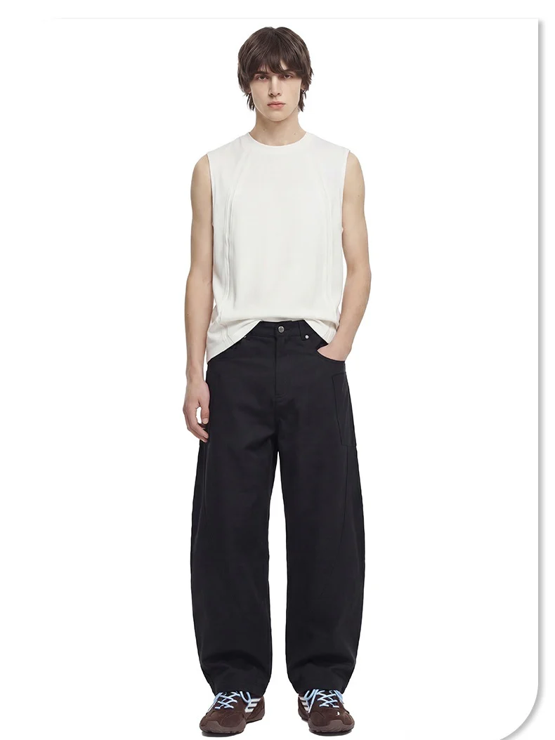 Retro Wide-leg Machete Cargo Trousers - Image 9