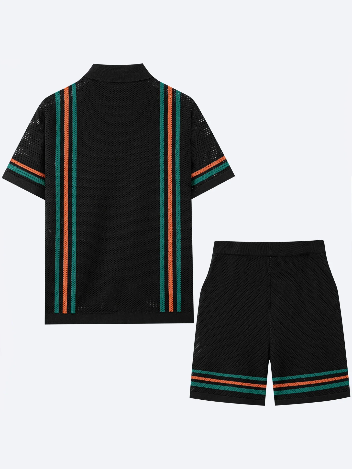 Black Hollow Knitting Mesh Set 2-piece Sets - Image 4