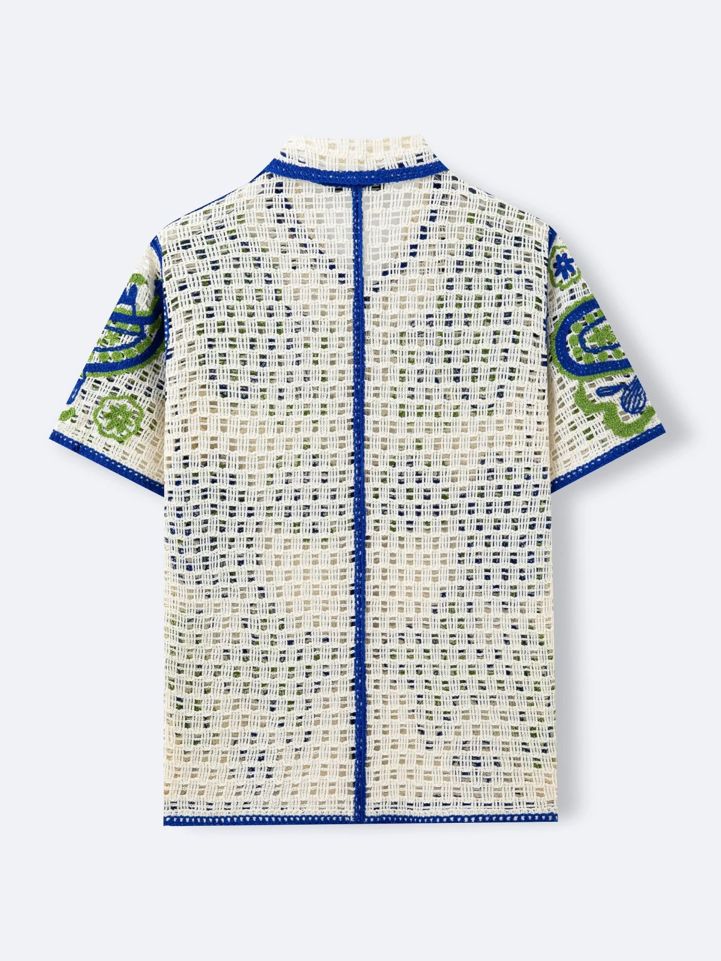 Hawaii Hollow Jacquard Knitting Vacation POLO Shirt - Image 4