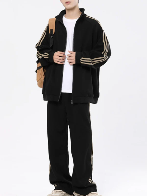 Vertical Stripes Loose-fit 2-piece Sets - Image 7