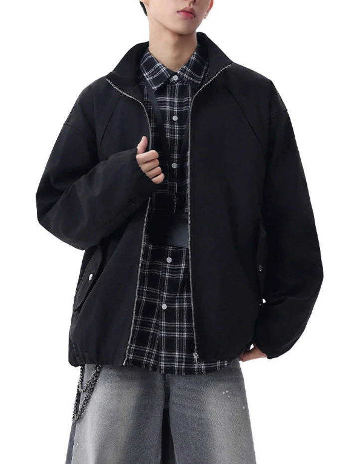 Harrington Stand Collar Work Clothes Jackets - Image 6