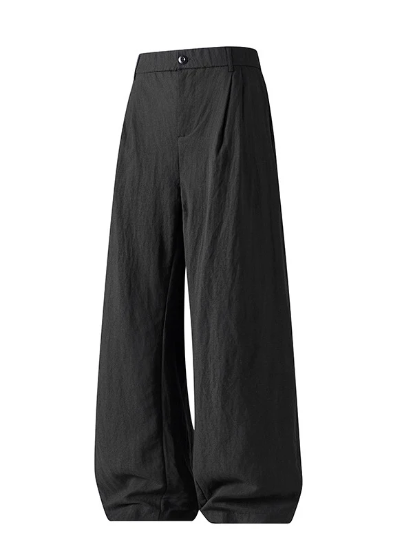 Army Green Flax Wide-leg Pants - Image 5