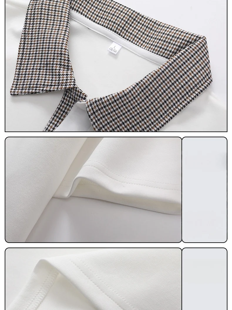 Old Money Style Plaid Patchwork POLO Shirt - Image 3