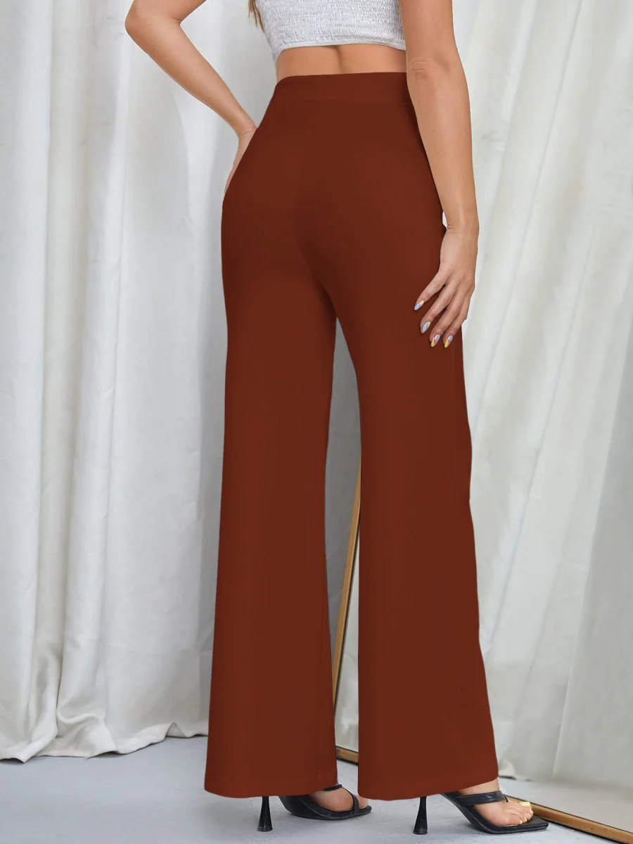 Mildly Spicy High Waist Buttons Wide-leg Pants Pants - Image 15
