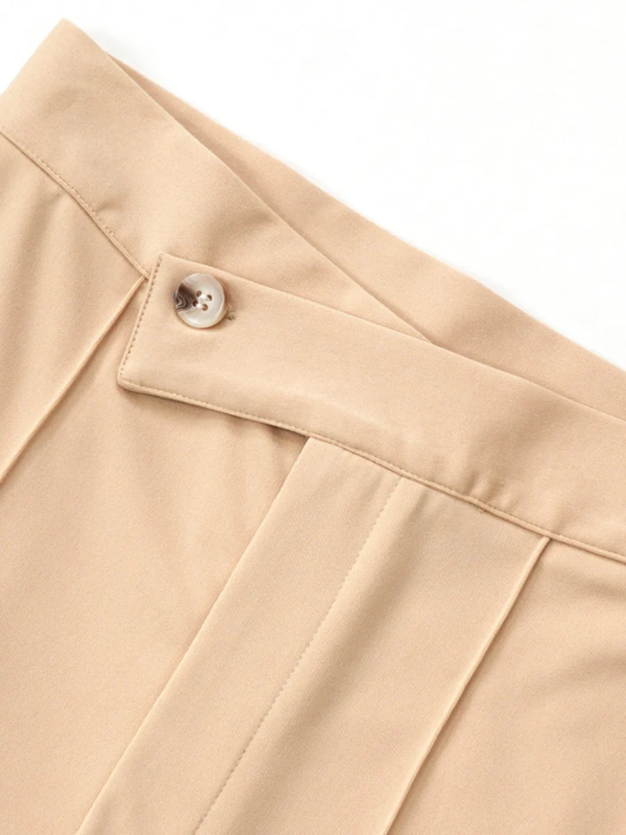 Mildly Spicy High Waist Buttons Wide-leg Pants Pants - Image 2