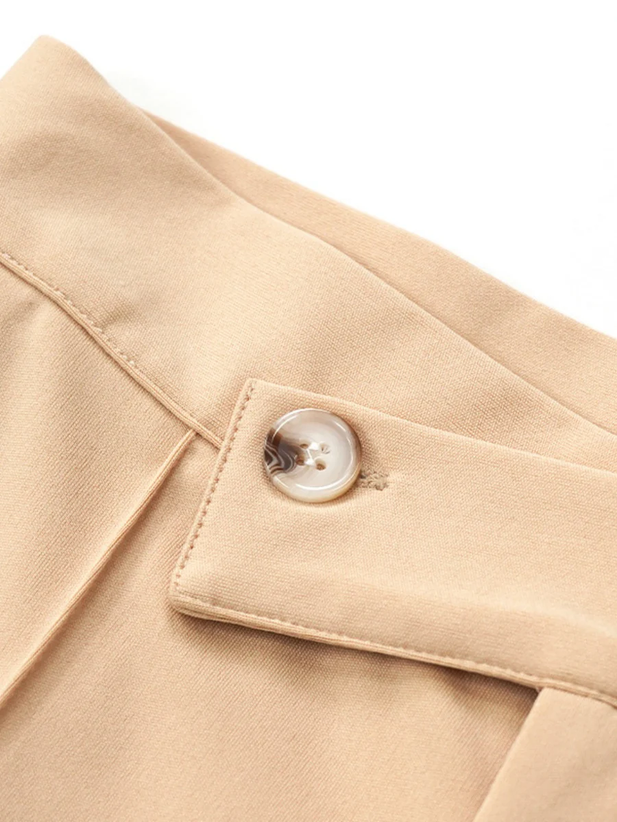 Mildly Spicy High Waist Buttons Wide-leg Pants Pants - Image 3