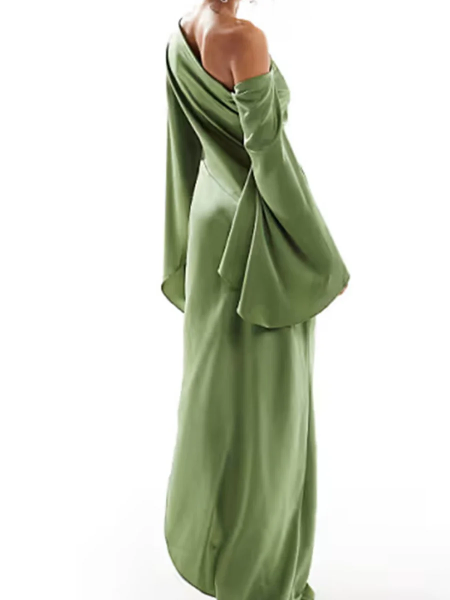 Off-shoulder Slit Flared Sleeves Formal Dress Maxi Dresses - Image 6