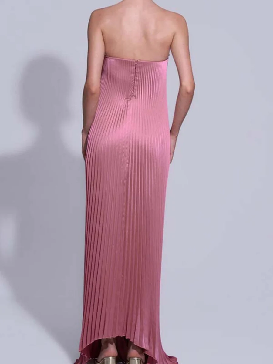 Tube Top Crimp Super Large Swing Maxi Dresses - Image 7