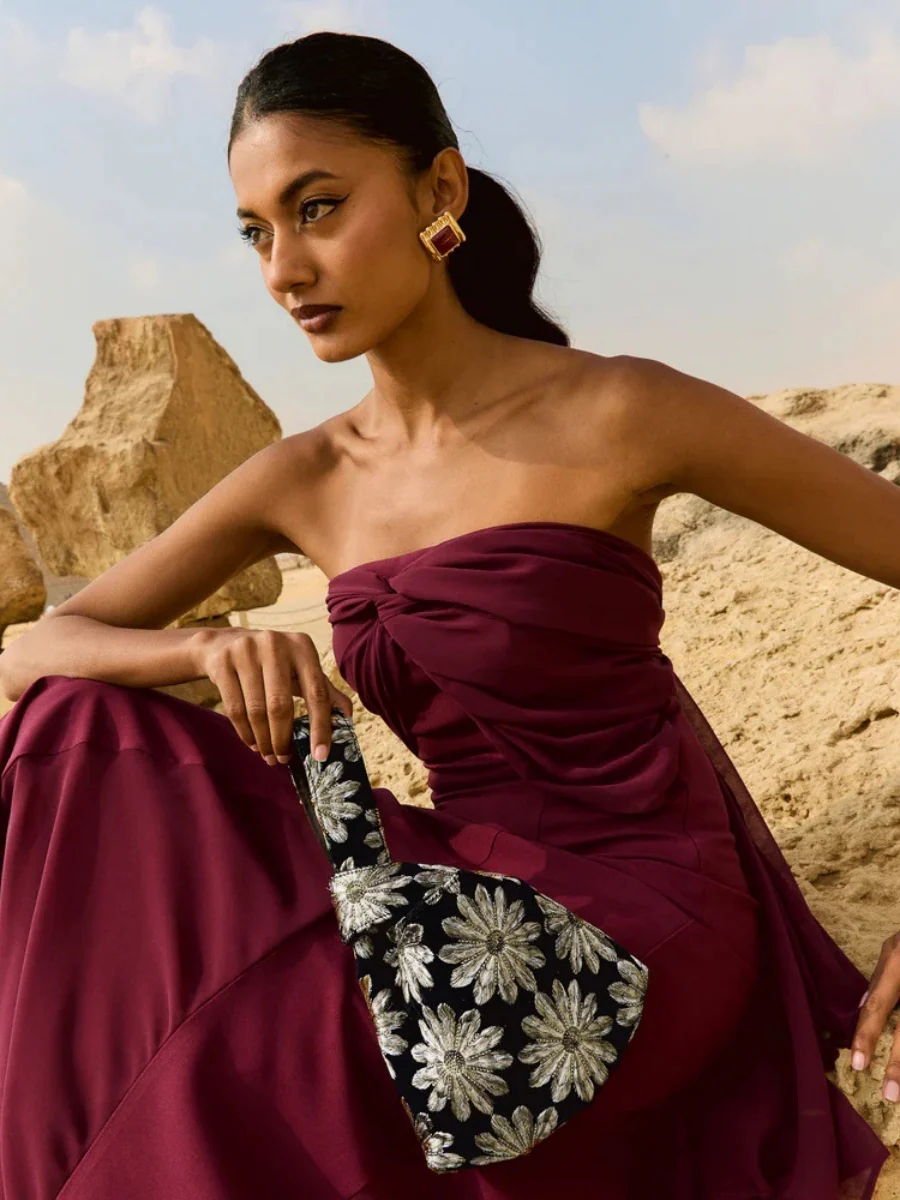 Ribbon Chiffon Solid Color Formal Dress Maxi Dresses - Image 11