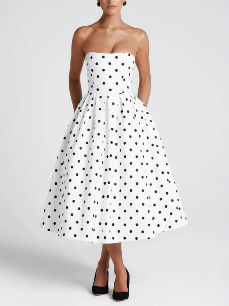 Polka Dots Maxi Dresses - Image 3