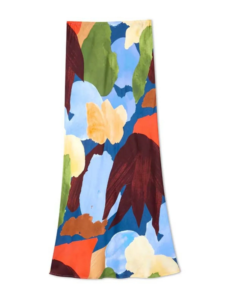 Printed Color Hip-hugging Parties Skirts - Image 3