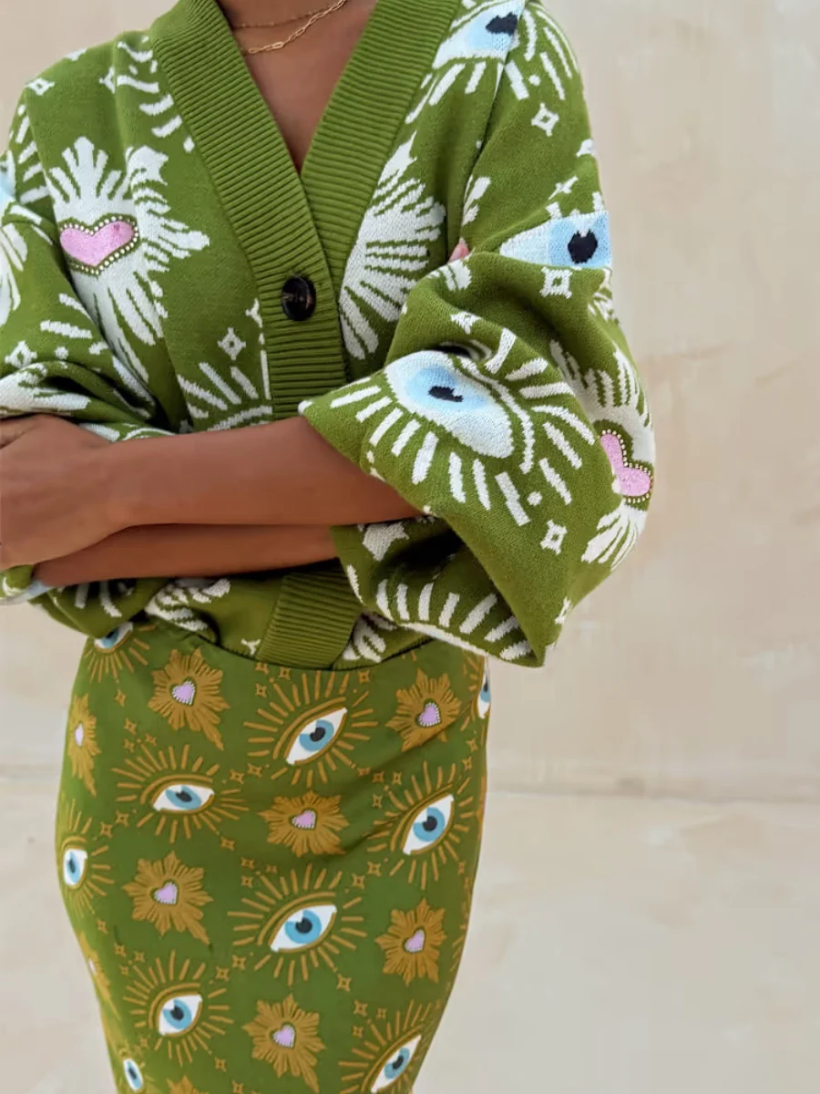 Printed Color Hip-hugging Parties Skirts - Image 5