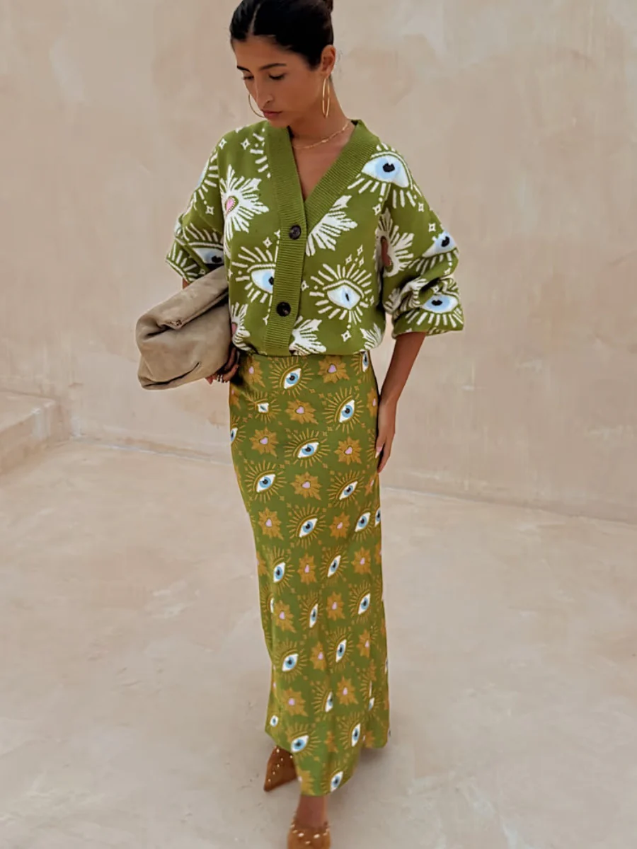 Printed Color Hip-hugging Parties Skirts - Image 6