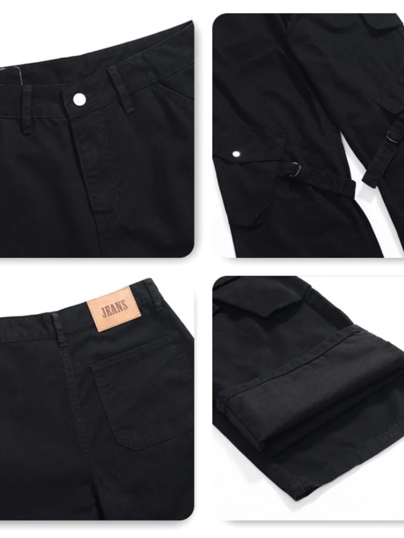 Baggy Straight-Leg Patch-Pocket Cargo Pants - Image 3