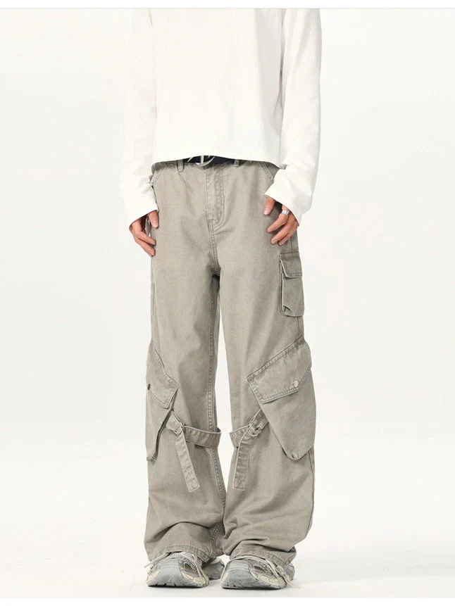 Baggy Straight-Leg Patch-Pocket Cargo Pants - Image 5