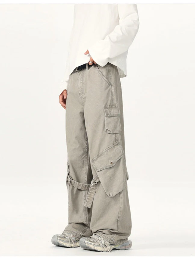 Baggy Straight-Leg Patch-Pocket Cargo Pants - Image 6