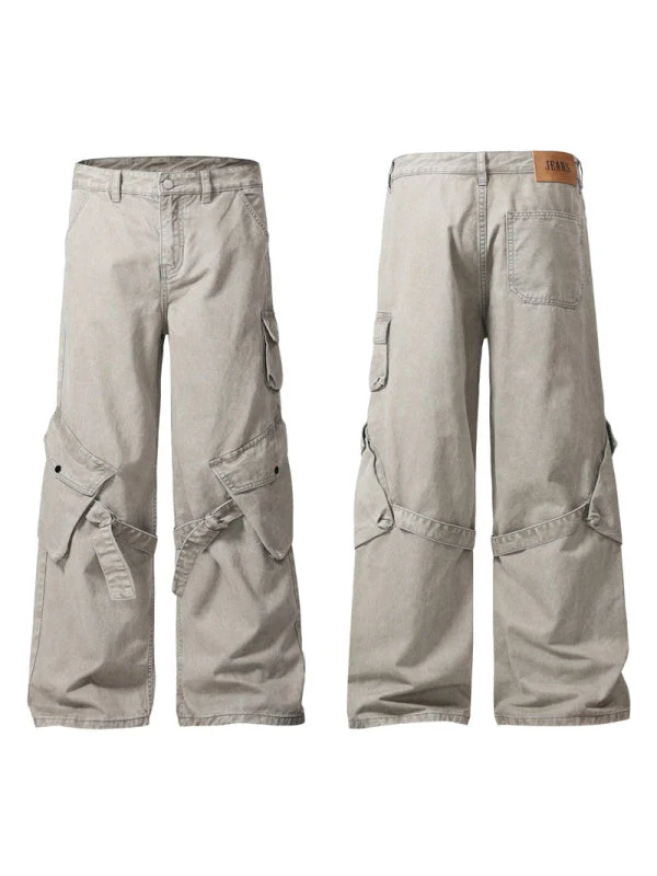 Baggy Straight-Leg Patch-Pocket Cargo Pants - Image 7