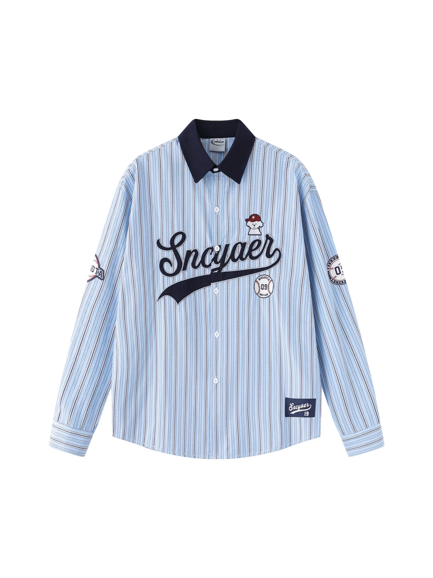 Stripes Patchwork Dog Pattern Shirts - Image 5