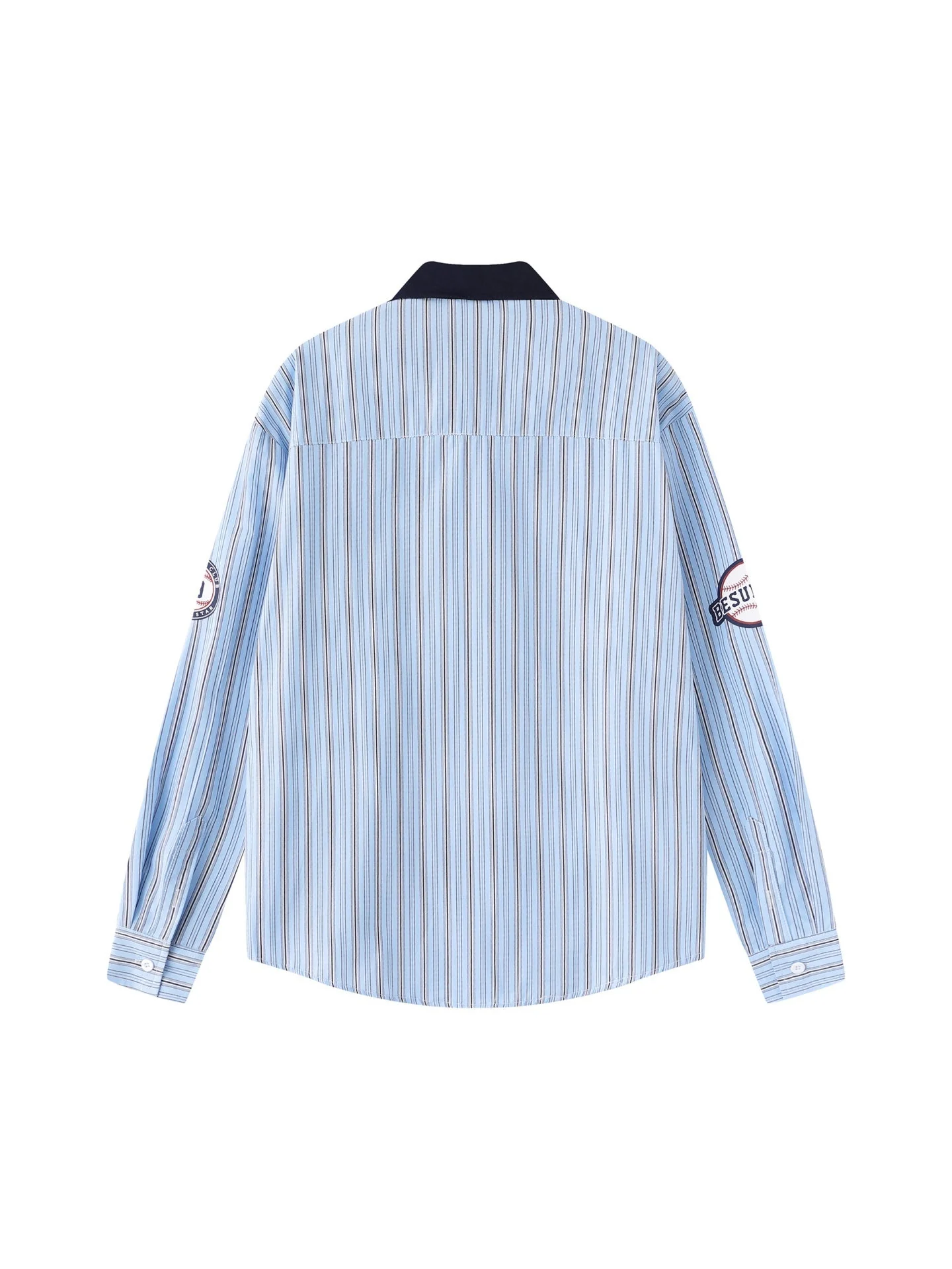 Stripes Patchwork Dog Pattern Shirts - Image 7