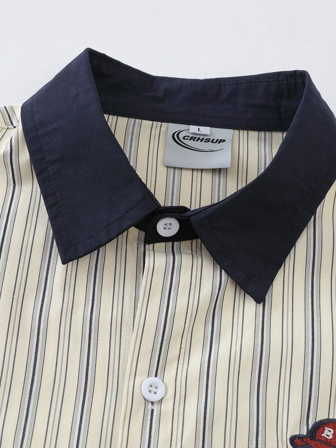 Stripes Patchwork Dog Pattern Shirts - Image 9