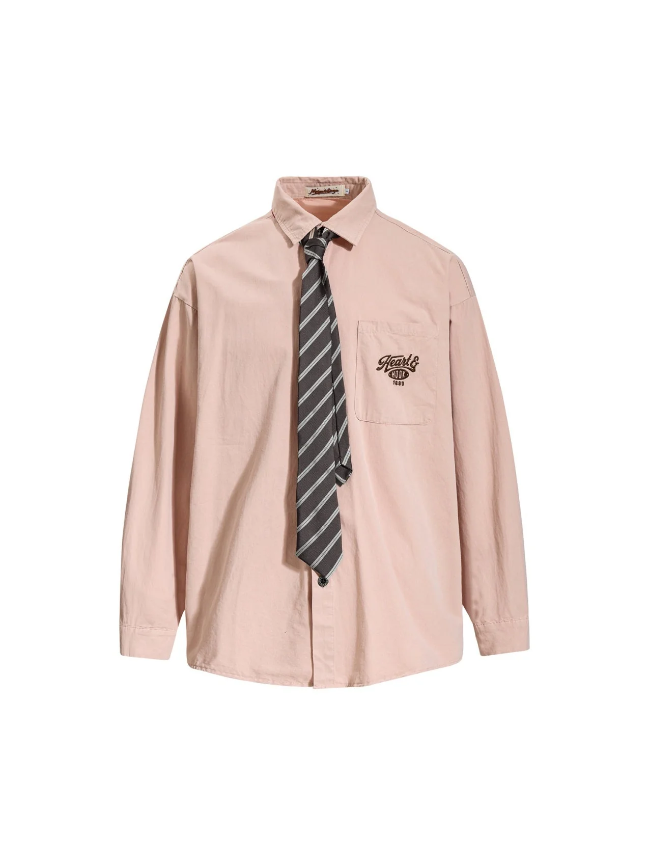Liber Autumn Neutral wear Tie Plaid Shirts - Image 12
