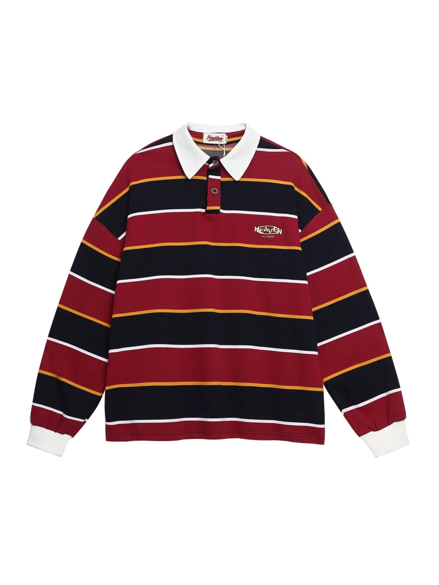 Liber Autumn Neutral wear Contrasting colors Stripes Polo Shirts - Image 2