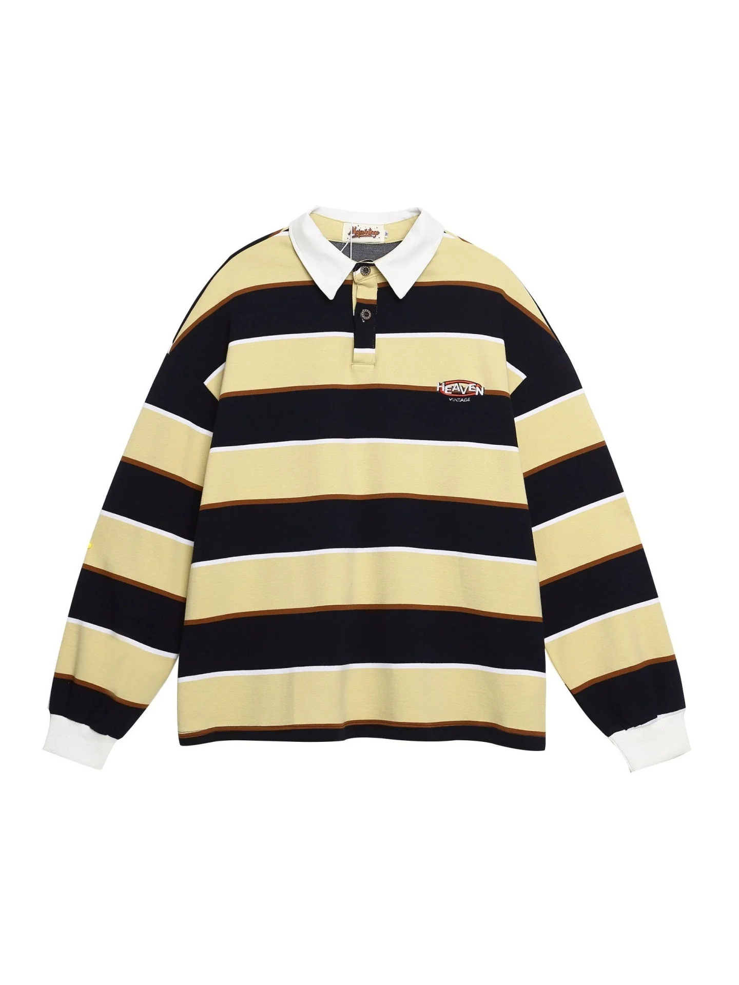 Liber Autumn Neutral wear Contrasting colors Stripes Polo Shirts - Image 8