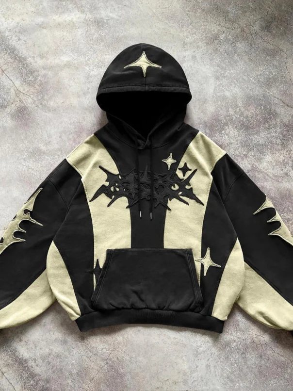 Neutral Color Block Hoodies
