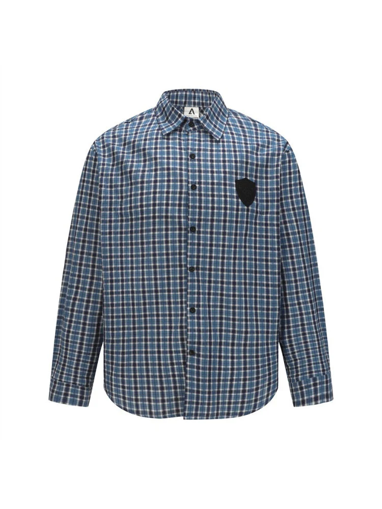 Appliqué embroidery Plaid Shirts - Image 7