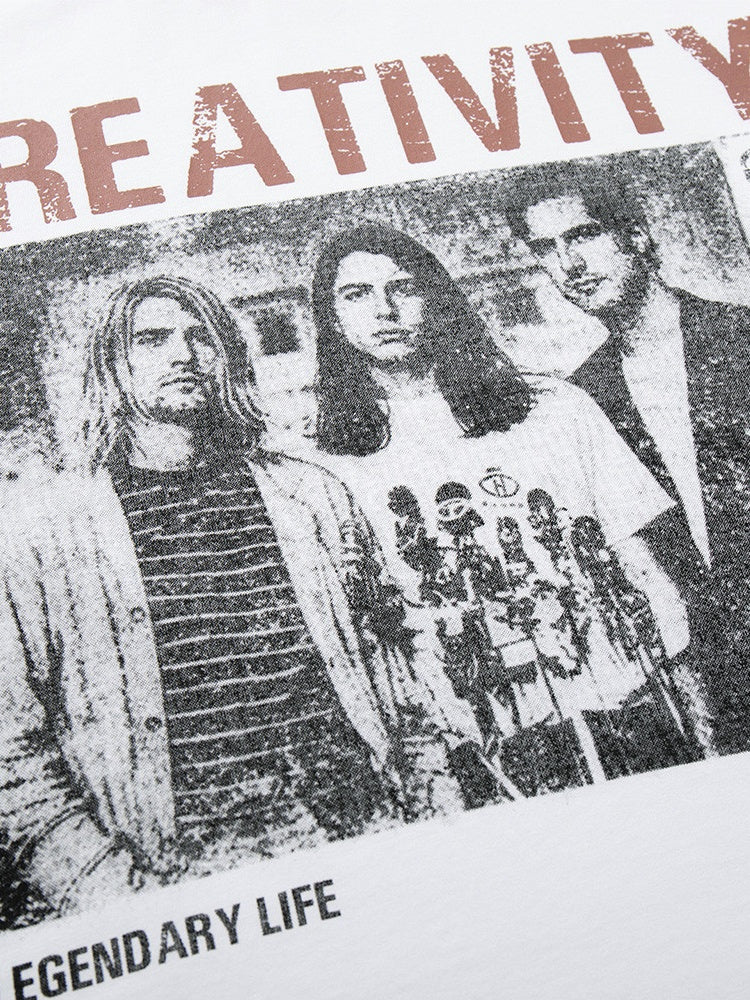 Retro Figure Printed Loose-fit T-shirts - Image 6