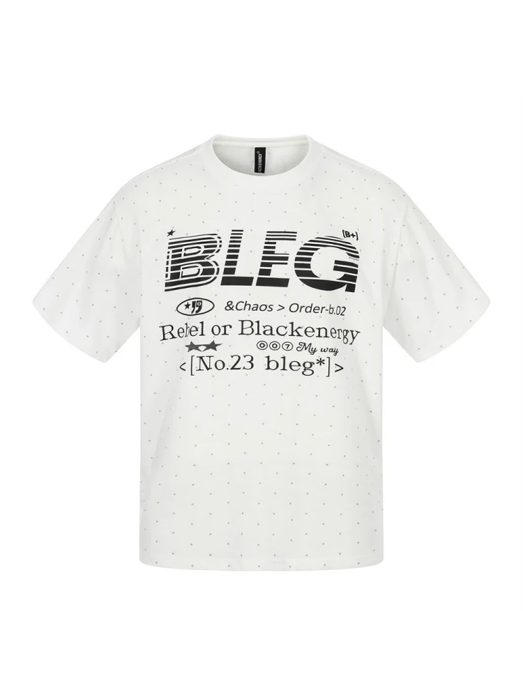 Full Print Polka Dots Letter T-shirts - Image 5