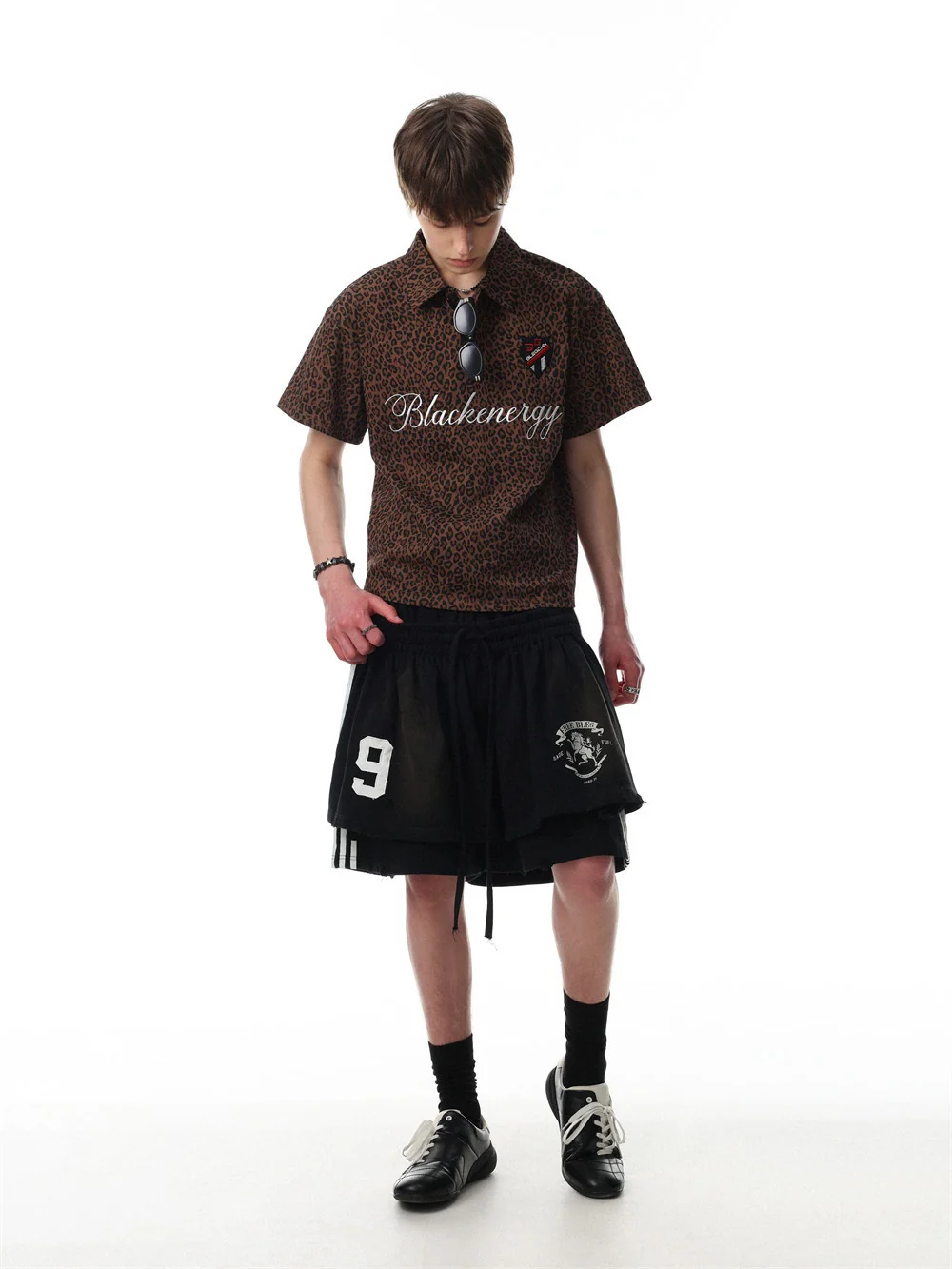Leopard Print Vibe Letter Loose-fit POLO - Image 4