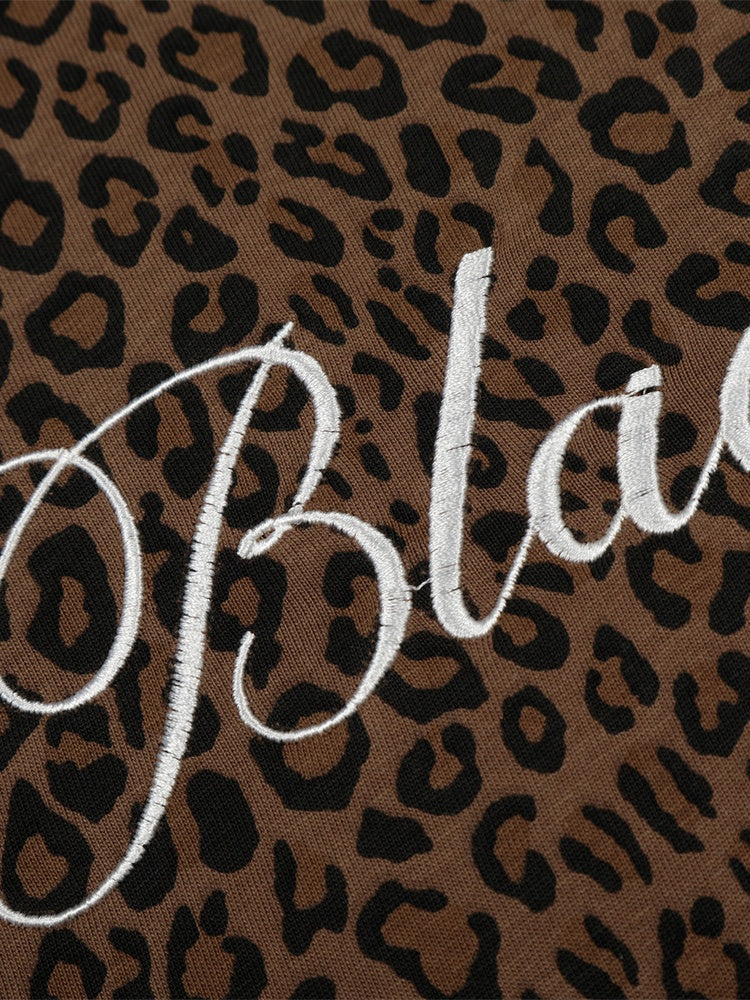 Leopard Print Vibe Letter Loose-fit POLO - Image 5