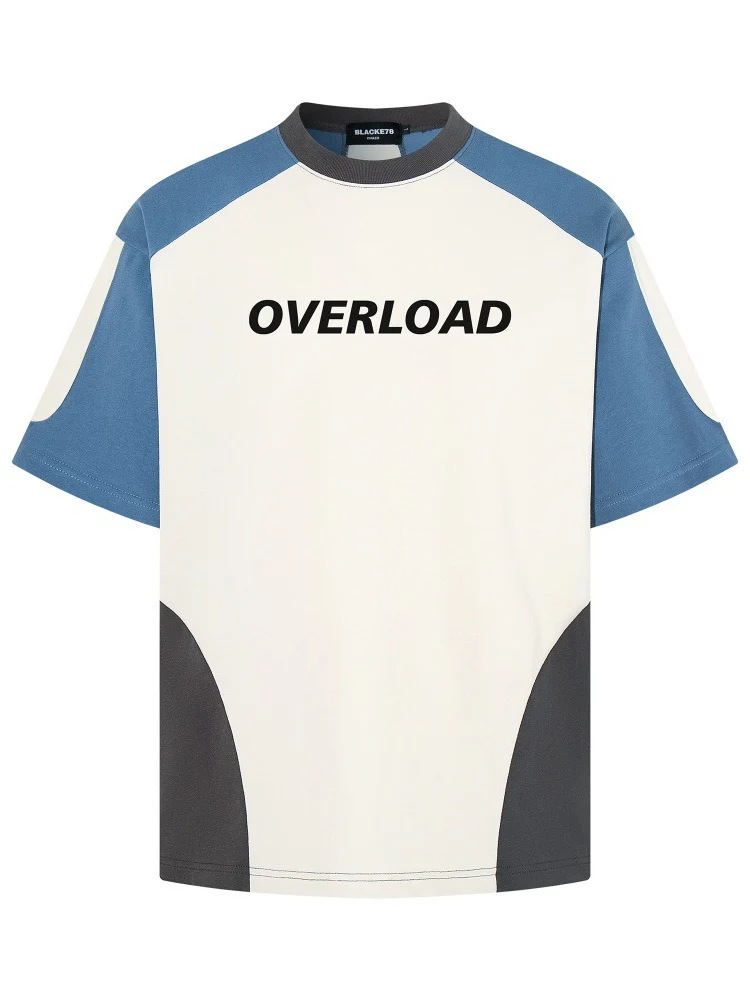 Color-blocked Splicing Loose-fit Leisure T-shirts - Image 2