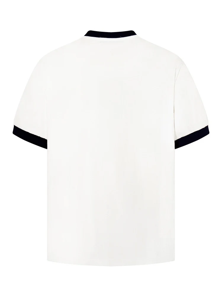 Crowd Printed Hip Hop Color-blocked Slim-fit T-shirts - Image 3