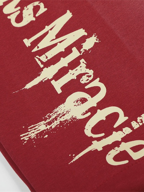 Letter Printed Machete Wide-leg Hip Hop Spray Dyeing Make Dirty Mopping Sweatpants - Image 3