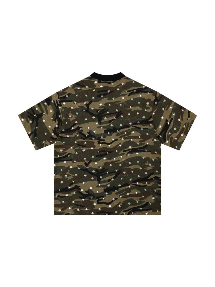 Full Print Star Camouflage T-shirts - Image 3