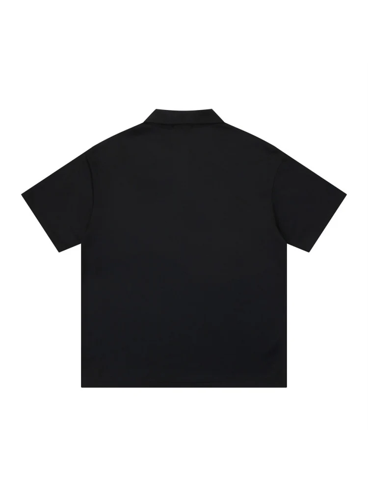 Letter Embroidery Ins Loose-fit POLO Shirt - Image 3