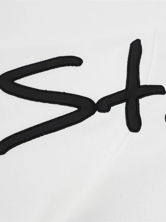 Letter Embroidery Ins Loose-fit POLO Shirt - Image 4