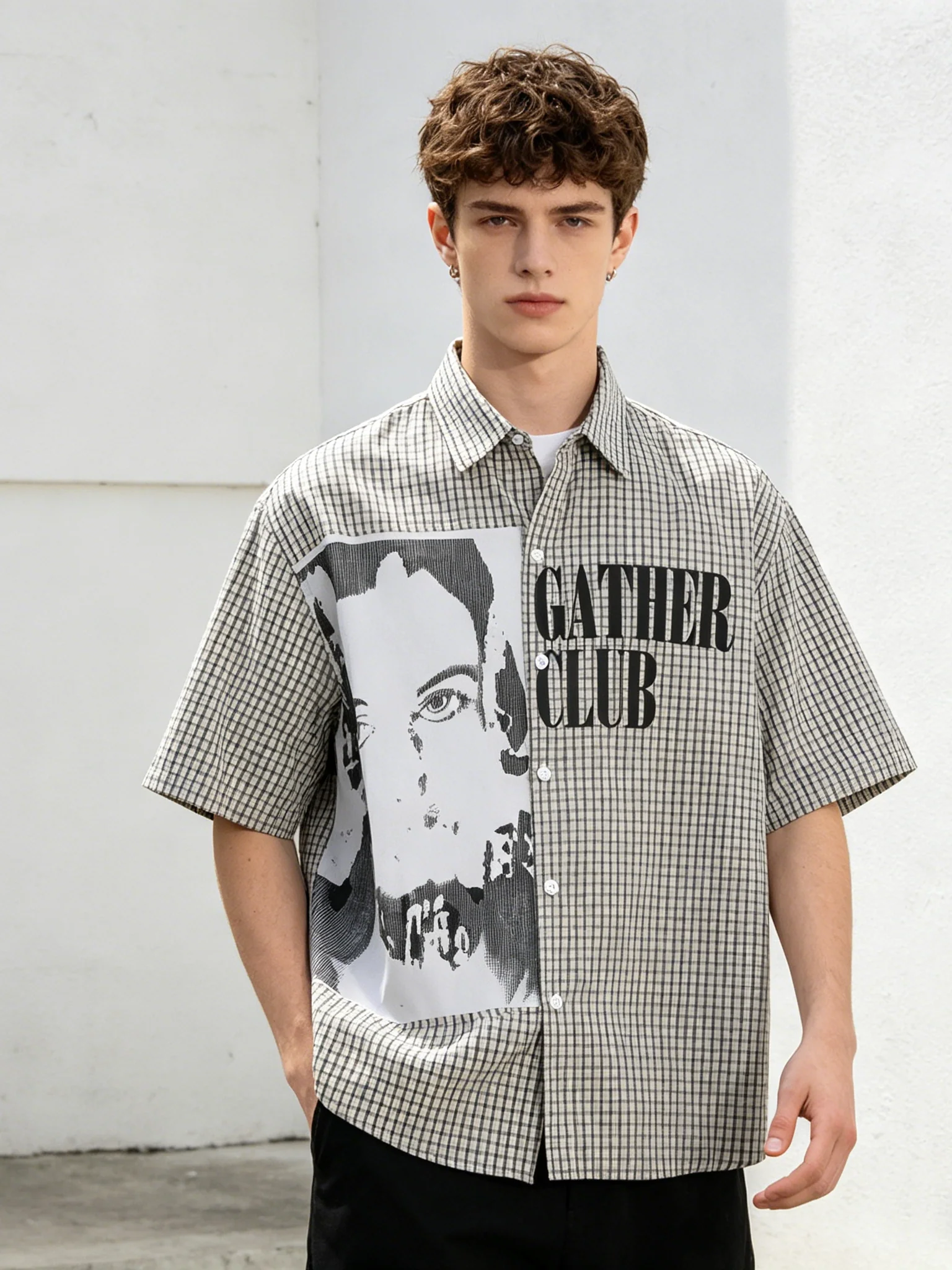 Retro Portrait Printed Shirts