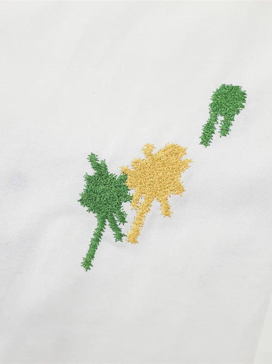 Splashing Ink Embroidery Loose-fit Vibe Shirts - Image 4