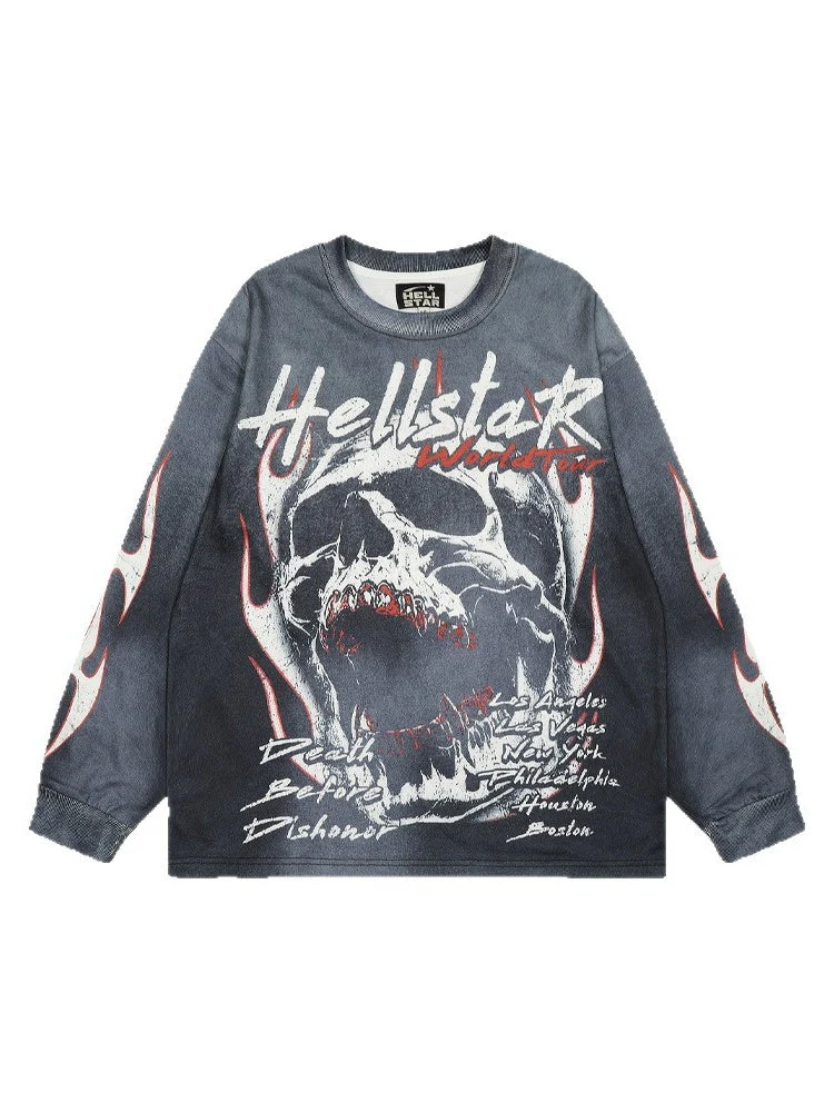 Liber Autumn Neutral wear Printed Skull T-shirts