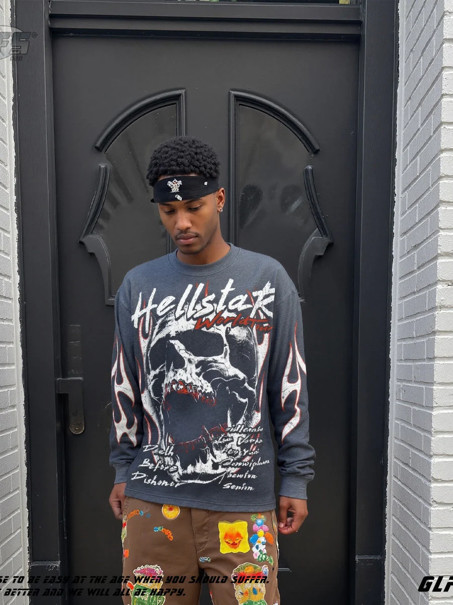 Liber Autumn Neutral wear Printed Skull T-shirts - Image 2