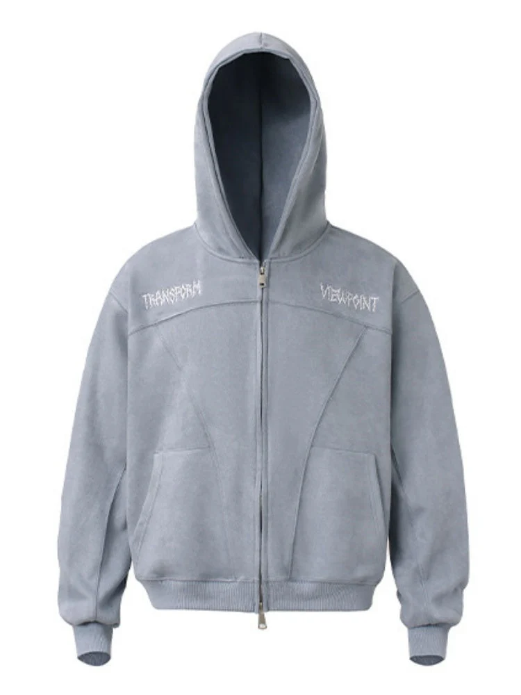 Neutral wear Embroidered Pattern Solid Color Sweatshirts&Hoodies