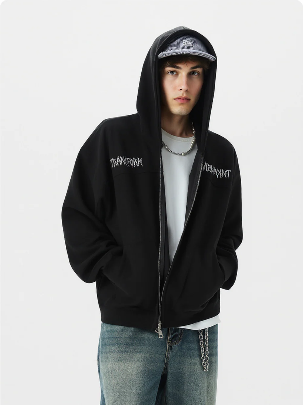 Neutral wear Embroidered Pattern Solid Color Sweatshirts&Hoodies - Image 2