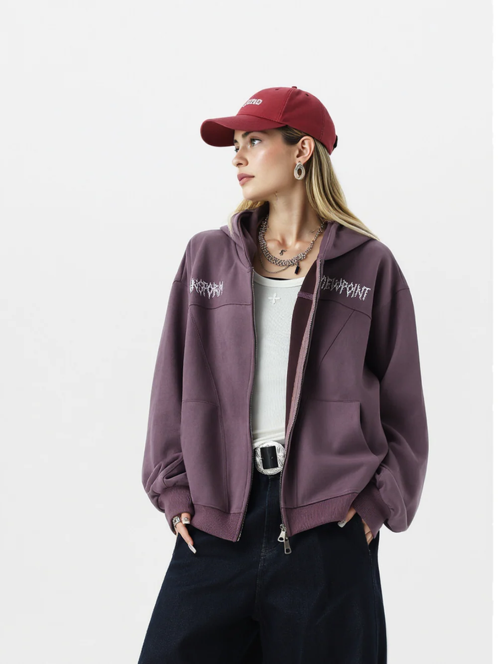 Neutral wear Embroidered Pattern Solid Color Sweatshirts&Hoodies - Image 3