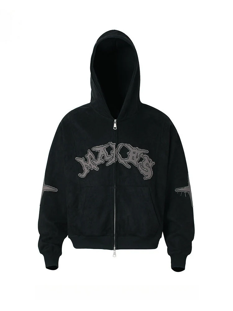 Liber Autumn Neutral wear Patch decoration Letter Jackets - Image 10