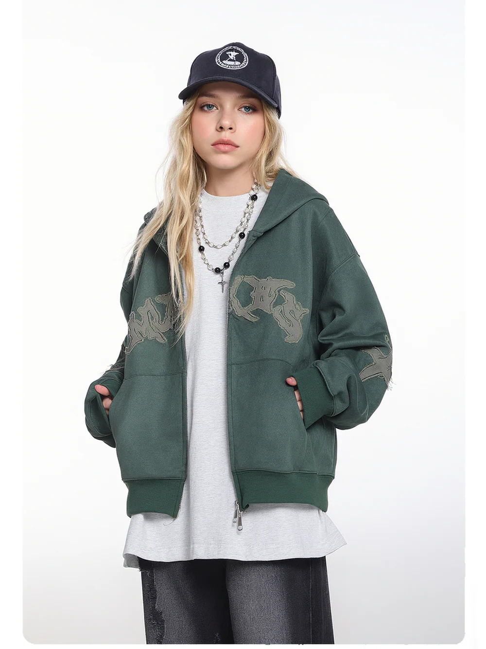 Liber Autumn Neutral wear Patch decoration Letter Jackets - Image 2