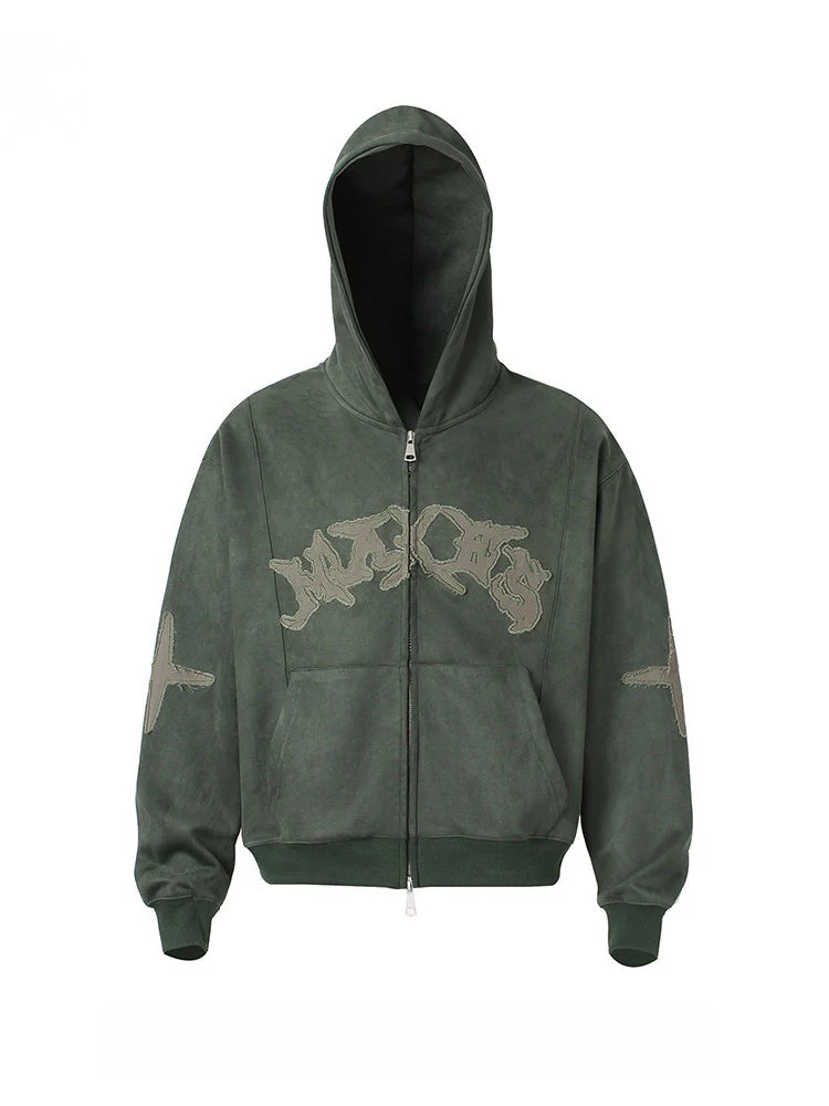 Liber Autumn Neutral wear Patch decoration Letter Jackets - Image 3